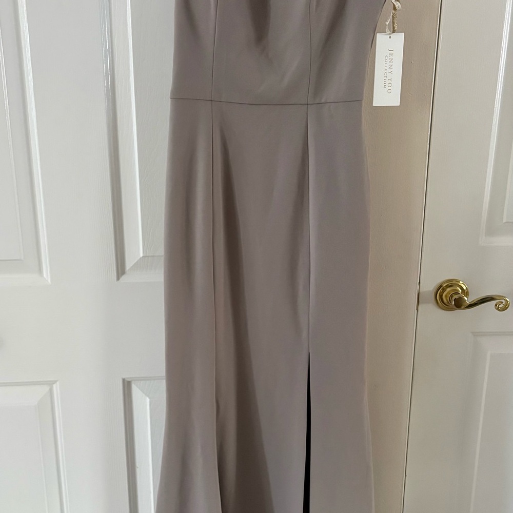 Jenny Yoo Elegant Gray Maxi Dress